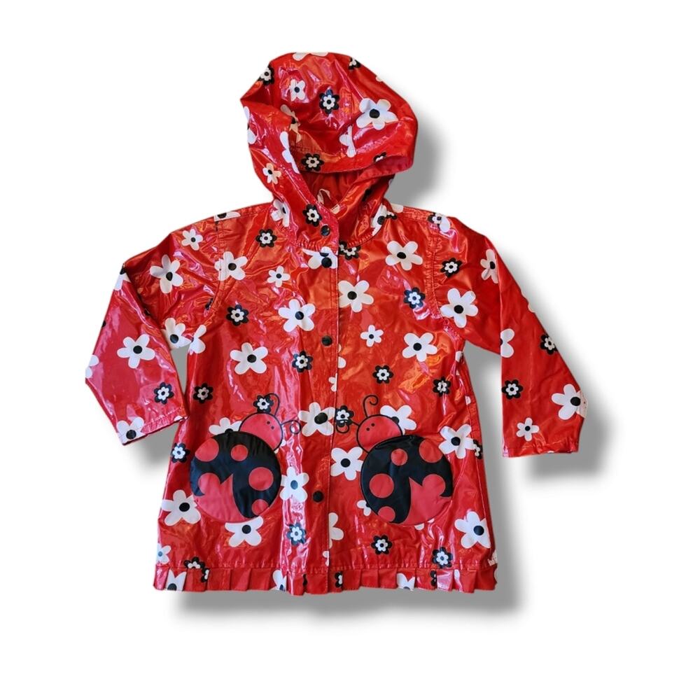 Wippette Kids Ladybug Print Toddler Raincoat